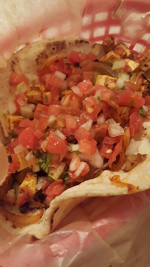 Tofu taco at Tiki Tacos in Kapaa