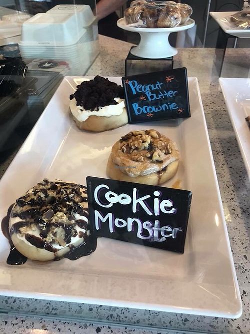 Cookie Monster and peanut butter brownie at Cinnaholic in Lancaster