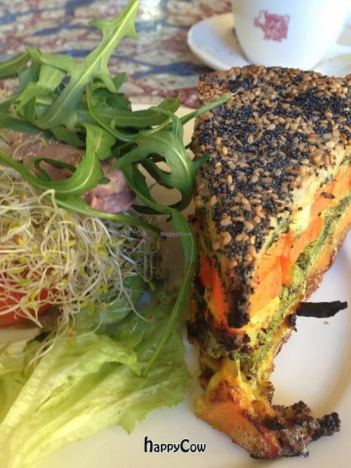 Quiche (comes with salad) at Bolhoed in Amsterdam