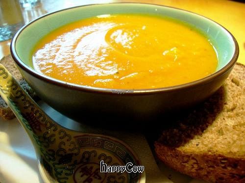 pumpkin soup at Bolhoed in Amsterdam