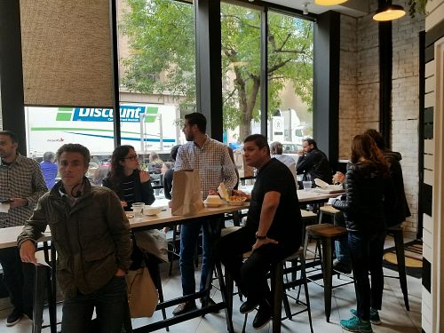inside 1st day opened! at PLANTA Burger in Toronto
