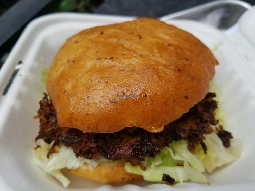 vegan crab cake at PLANTA Burger in Toronto