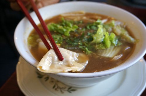 Wonton Soup at Bodhi Vegan in Paris