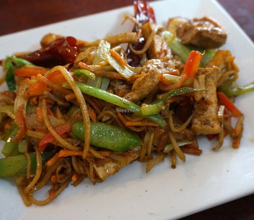 Some sort of "beef" with pepper at Bodhi Vegan in Paris