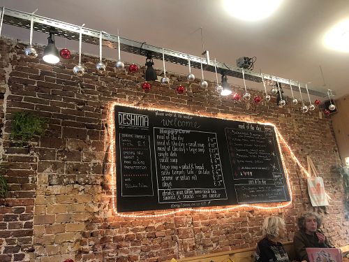 Menu card during holidays saeson at Deshima in Amsterdam