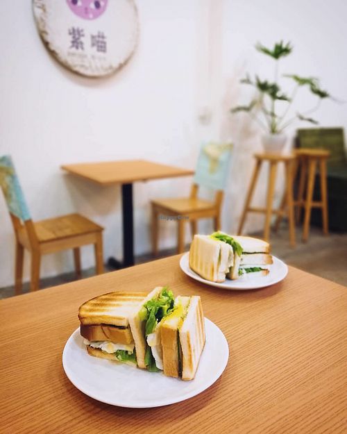 Egg sandwich at Purple Miao in Kuala Lumpur