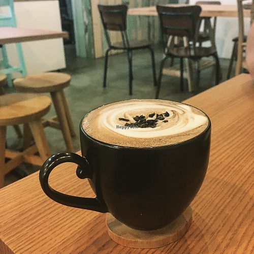 Hot cocoa with soy milk at Purple Miao in Kuala Lumpur