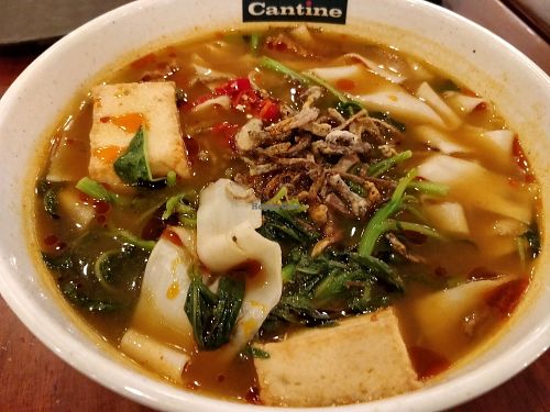 tom yam mee hoon kuey. very spicy, be warned at Xuan Miao Vegan 炫妙 - Jurong Point in West Singapore