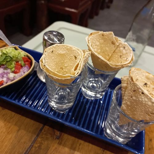 Pappadums at Accha in Chiang Mai