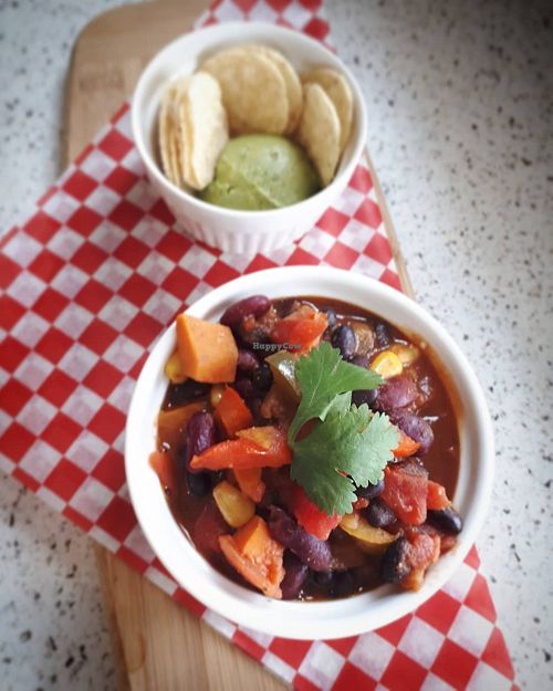 vegan chilli at Hubbards Cove Coffee in Hubbards