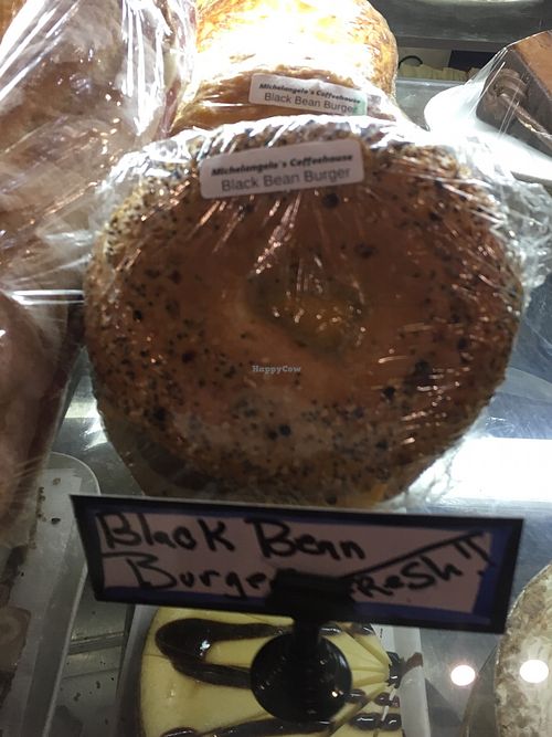 Black bean burgers at Michelangelo's Coffee House in Madison