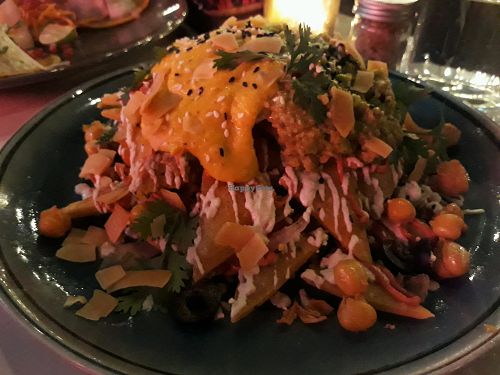 Vegan Cheese Nachos at Rustic & Blue in Chiang Mai