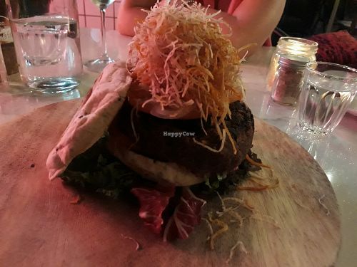 Vegan Burger at Rustic & Blue in Chiang Mai