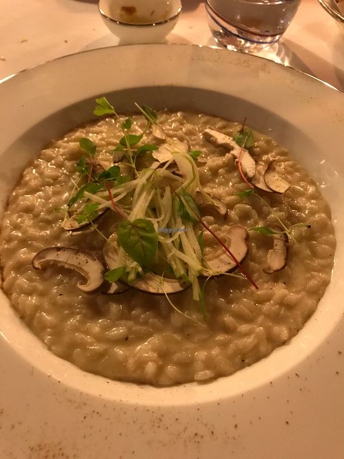 Almond milk risotto  at Mistral in Bellagio