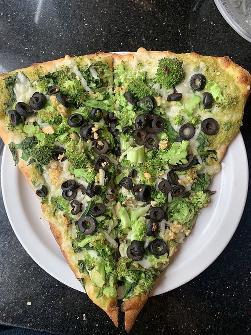 Vegan green goddess pizza   at CyBelle's Front Room in San Francisco