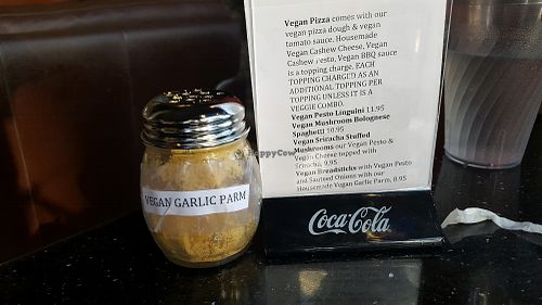 full vegan menu and house made vegan garlic parmesan at CyBelle's Front Room in San Francisco
