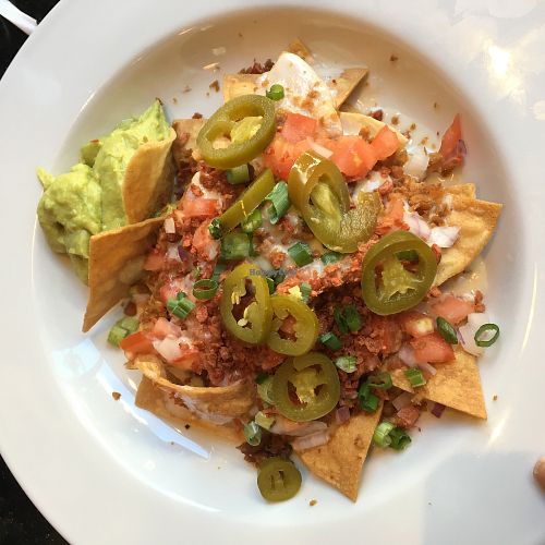 Nacho with house made cashew cheese. Pretty good. at CyBelle's Front Room in San Francisco