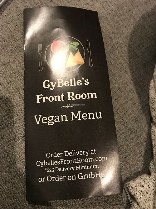 Vegan Menu at CyBelle's Front Room in San Francisco