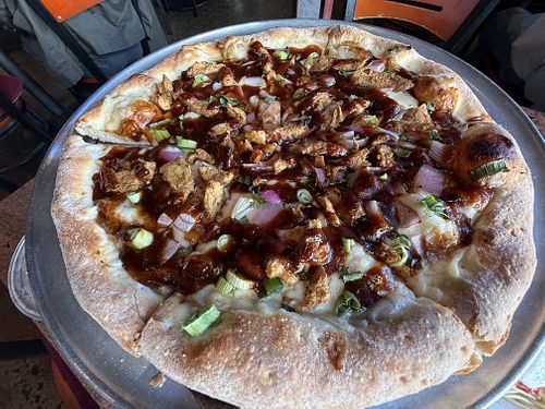 Vegan BBQ Chicken Pizza  at CyBelle's Front Room in San Francisco