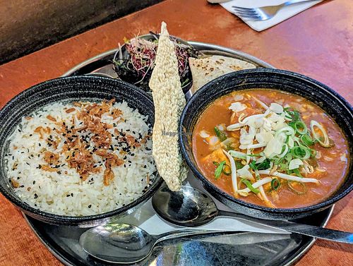 Vegan tofu tikka masala at Golden Temple in Amsterdam