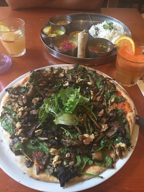 Vegan Pizza at Golden Temple in Amsterdam