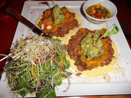 Vegan Mexican dish at Golden Temple in Amsterdam