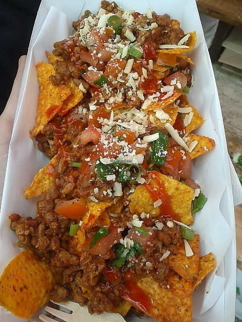 Nachos with sloppy Joes chilli, cheese, tomato at Square Roots in Whitley Bay