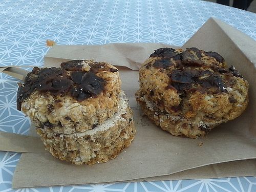 Date and walnut scone at Square Roots in Whitley Bay