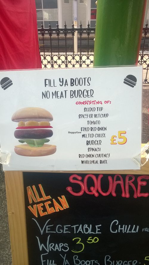 Fill ya boots burger  at Square Roots in Whitley Bay
