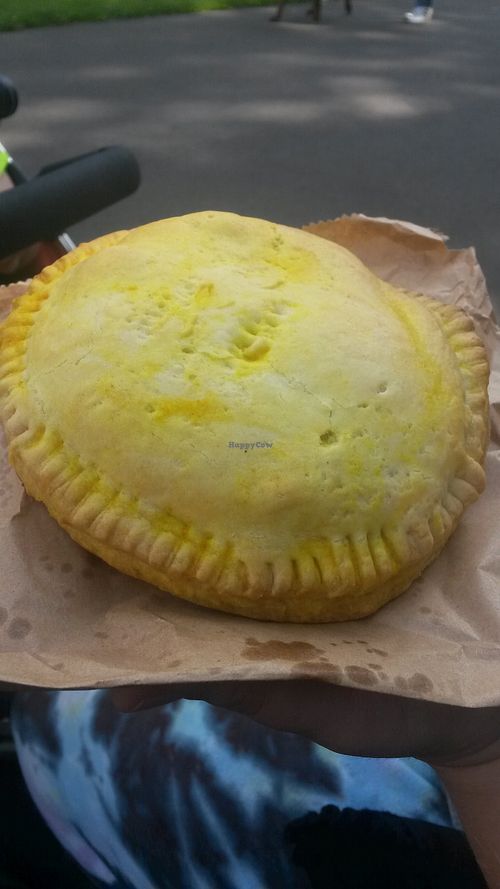 Leek, potato and cheese pie at Square Roots in Whitley Bay