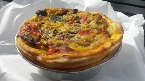 Vegetable quiche  at Square Roots in Whitley Bay