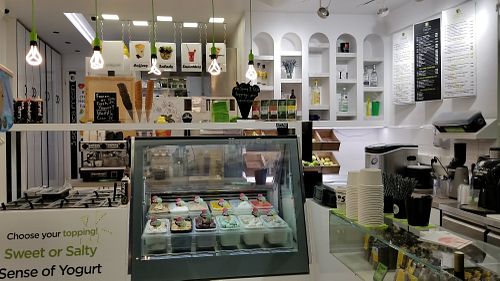 Inside at Mr.Greenie in Santorini