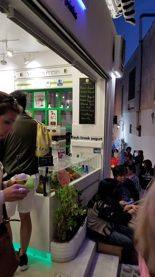 Inside at Mr.Greenie in Santorini