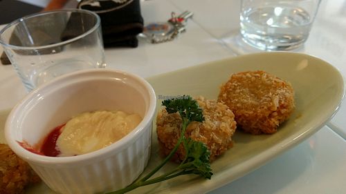 sweet potato croquettes at Yummy Vegan Home - Ya Mi Rizi in Taipei