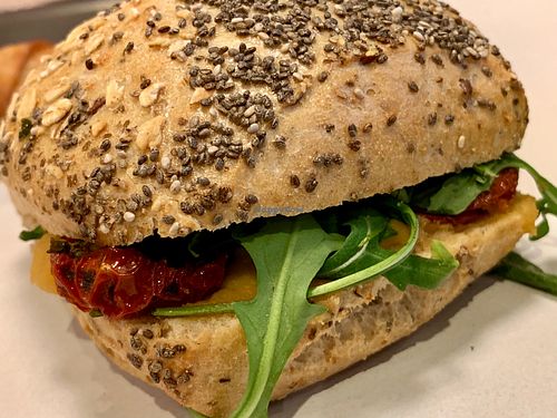 vegan dried tomato roll at backWERK in Chemnitz