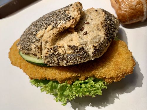  chia roll w/ vegan schnitzel at backWERK in Chemnitz