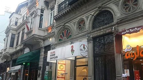 Falafel place in Istiklal. at Falafel Tyros in Istanbul