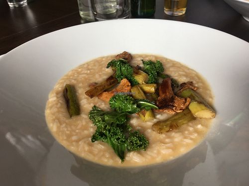 Mushroom risotto at Veganen in Varberg