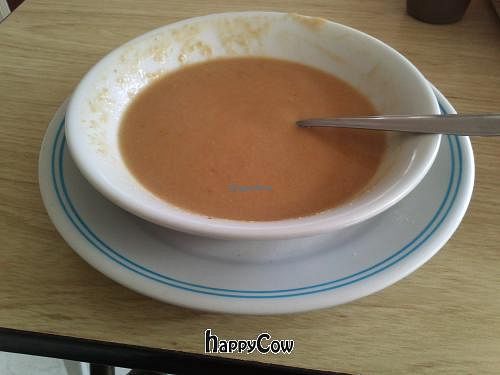 Leek soup. at Loto Azul Vegetariano in Bogota