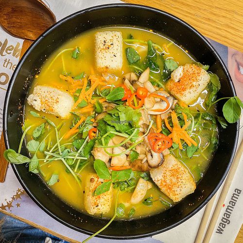 kare burosu ramen at Wagamama in Cambridge