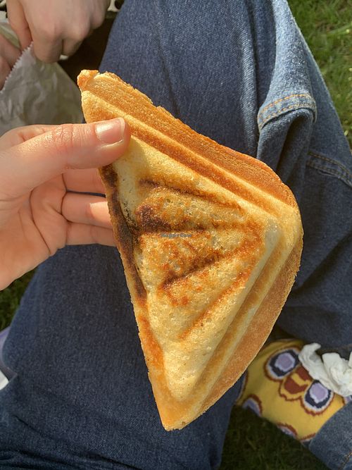 Golden jaffle! at Union Kiosk in Melbourne