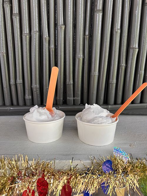 Coconut and lemon sorbet, so yummy !  at Skinny Mike's Hawaiian Ice Cream in Lihue