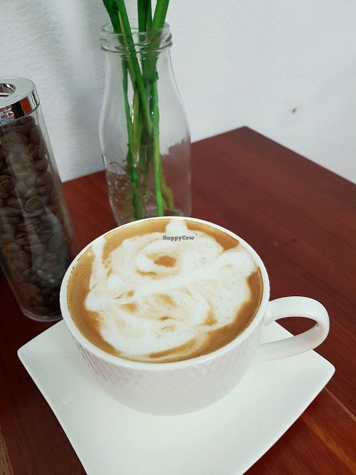 Vegan Cappuccino  at Nissarana Cafe in Vientiane