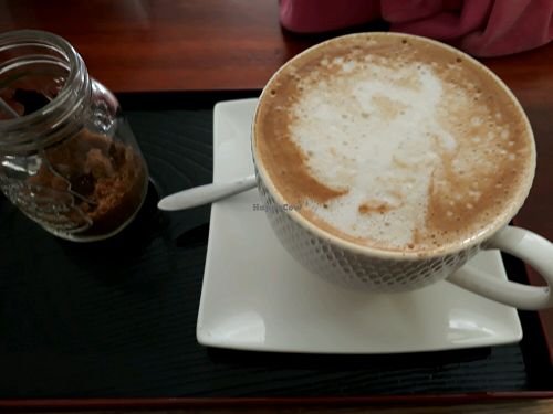 Soy Milk Latte at Nissarana Cafe in Vientiane