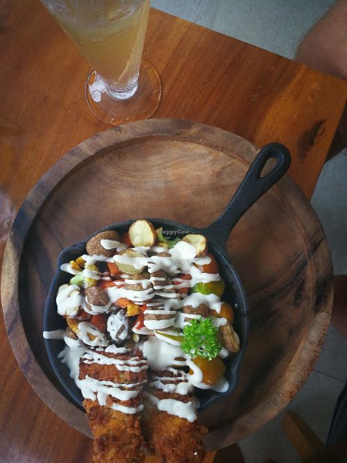tempeh maryland at Living Kitchen Bali in Canggu
