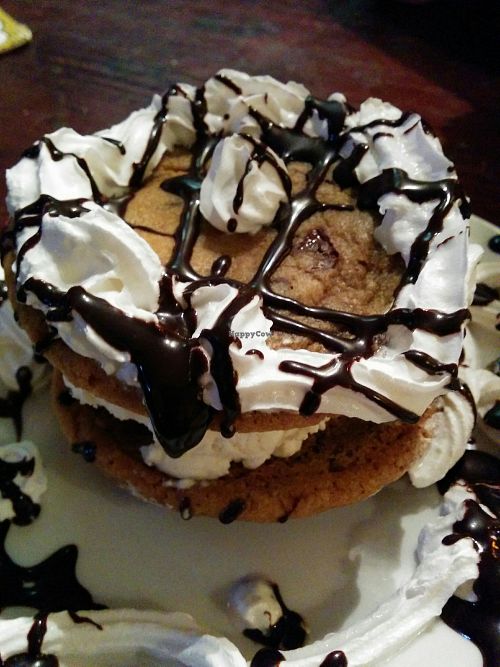ice cream cookie sandwich (vegan) at The Caledonia in Liverpool