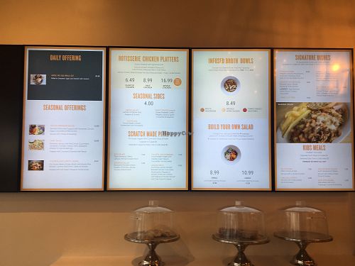 Menu board at The Carrot Company in Victor