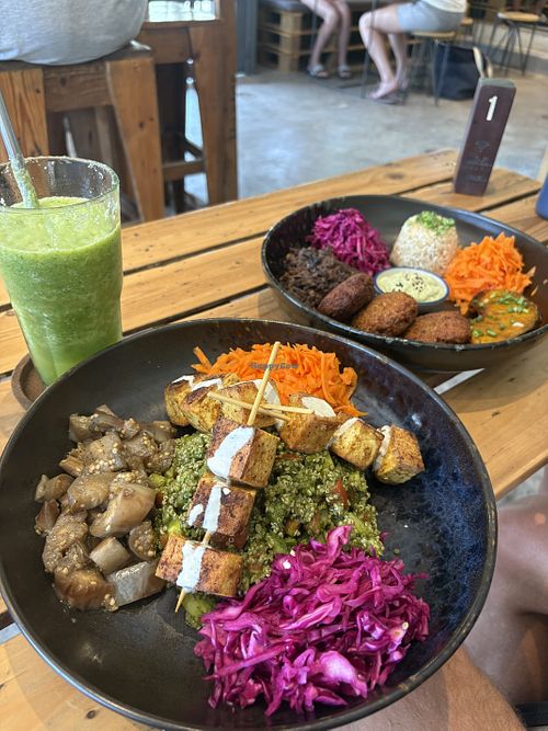 Vegan bowls  at The Factory Cafe in Koh Tao
