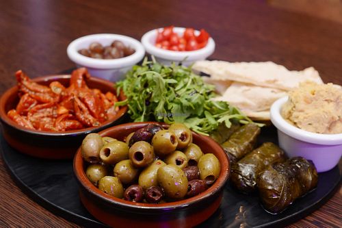 Antipasti from the New vegetarian/vegan menu - Nov 2017 at Rock Garden in Torquay