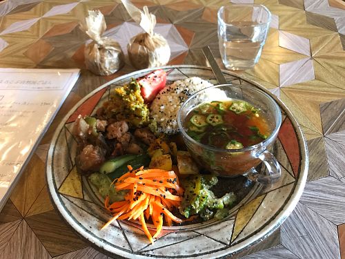 Lunch set at Taiyou Human Connection Natural Cafe in Kasugai
